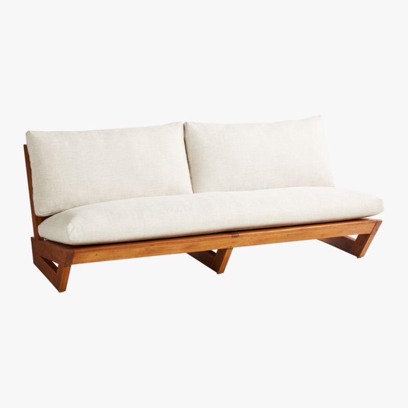 Sunset 74" Teak Outdoor Loveseat - image 8 of 16