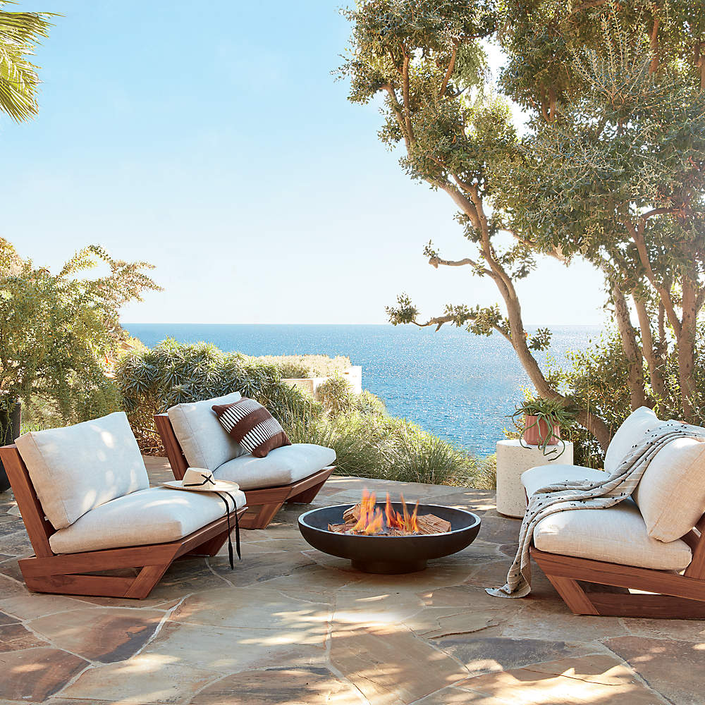 Form Black Cement Fire Pit Reviews CB2