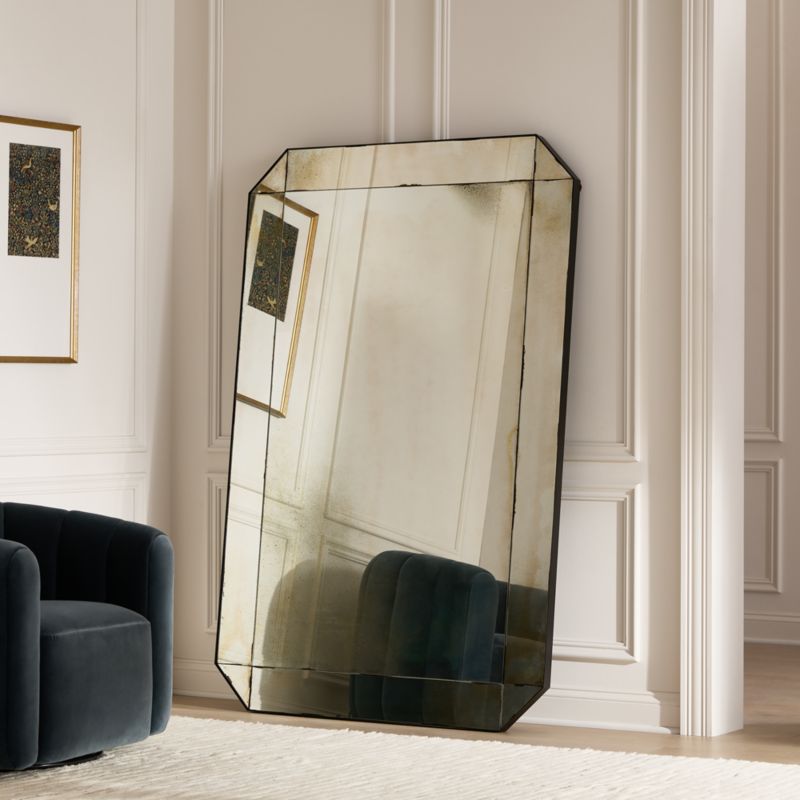 Sureau Antiqued Black Full-Length Floor Mirror 48''x72'' - image 2 of 5