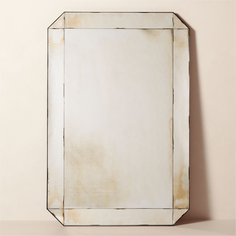 Viewing product image Sureau Antiqued Black Full-Length Floor Mirror 48''x72'' - image 1 of 4