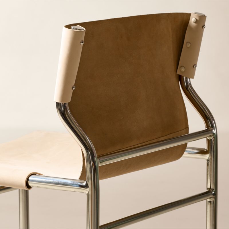 Surf Sling Untanned Leather Bar Stool Set of 2 - image 4 of 6
