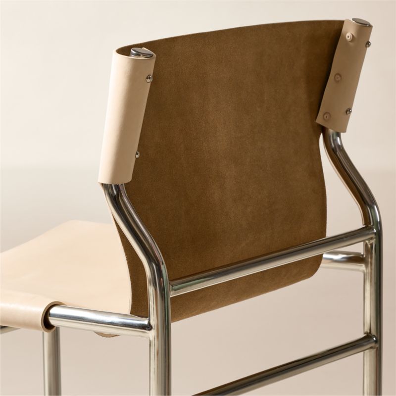 Surf Sling Untanned Leather Counter Stool Set of 2 - image 4 of 6