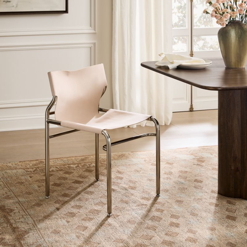 Surf Sling Untanned Leather Dining Chair - image 10 of 16