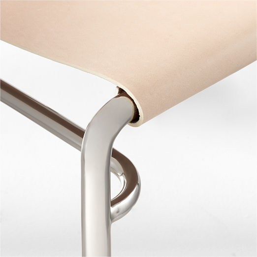 Surf Sling Untanned Leather Dining Chair Set of 4