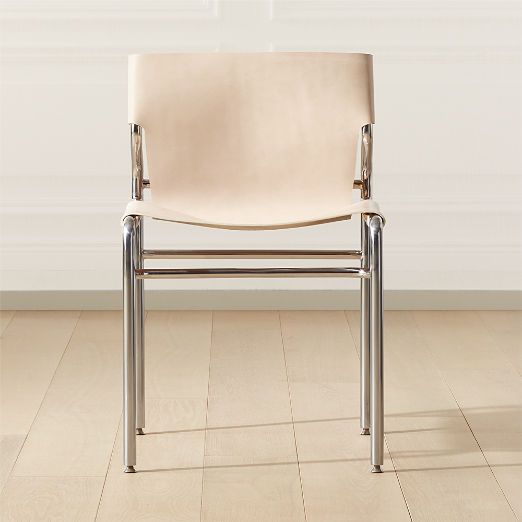 Surf Sling Untanned Leather Dining Chair