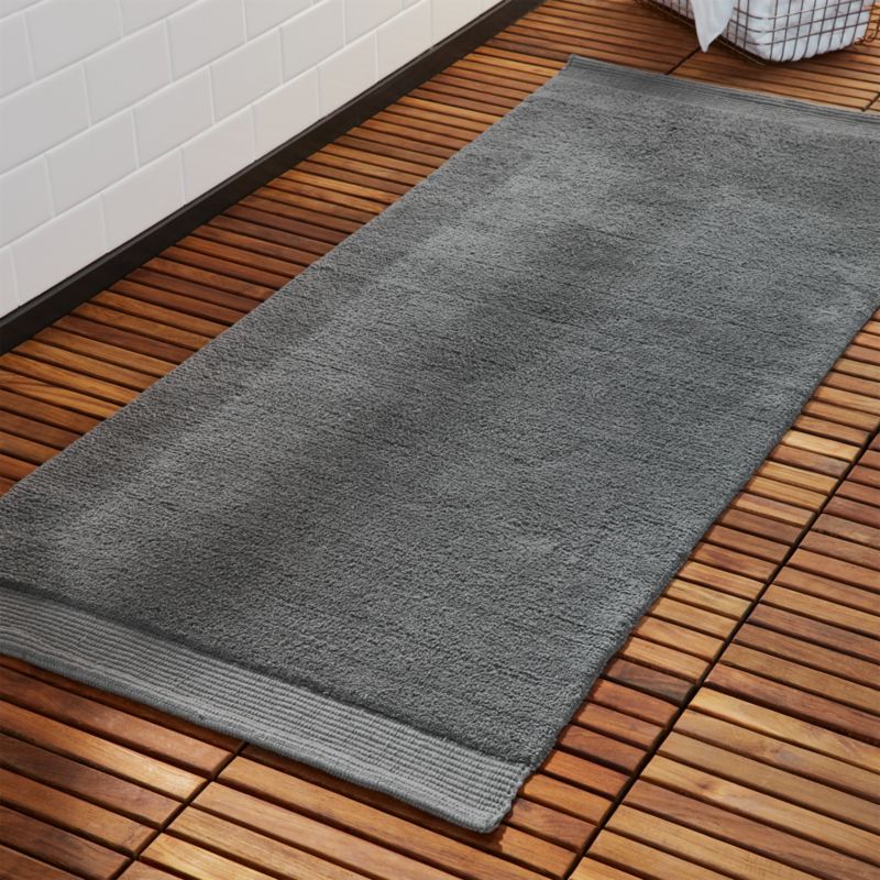 Modern Bath Mats Cb2 Surface Dark Grey Bath Runner