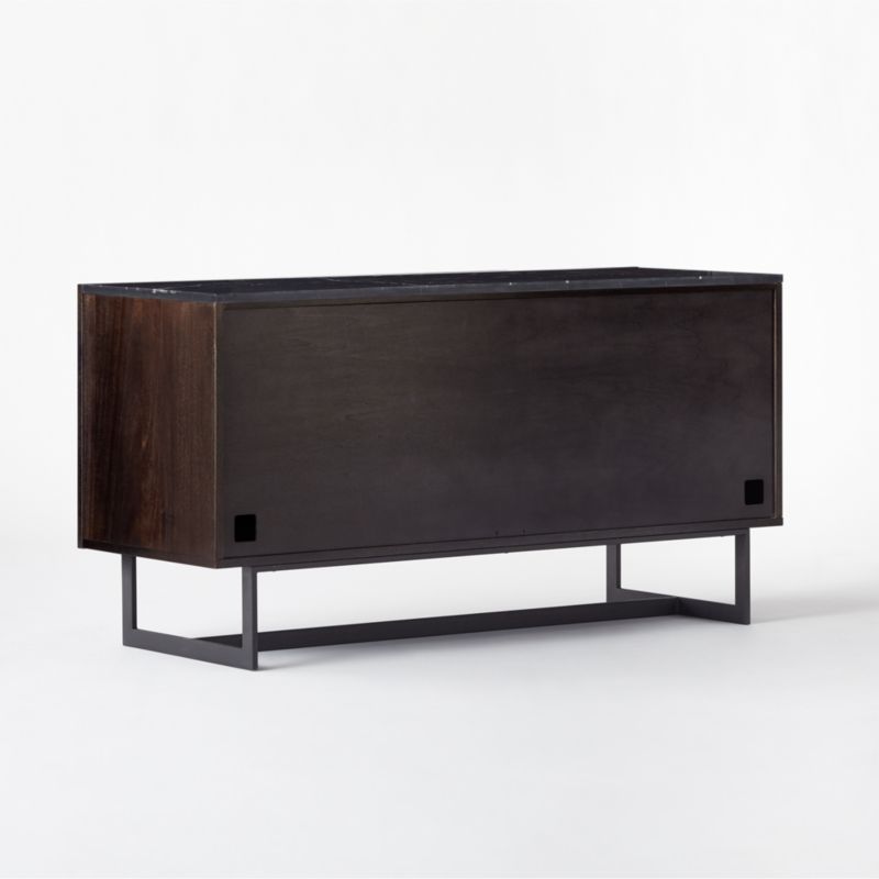 Suspend 57" Charcoal Wood Media Console with Black Marble Top - image 8 of 10