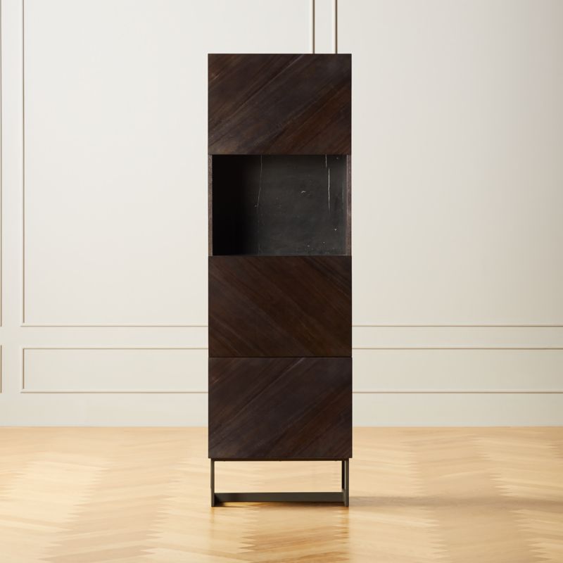 Cb2 suspend ii tall bar deals cabinet