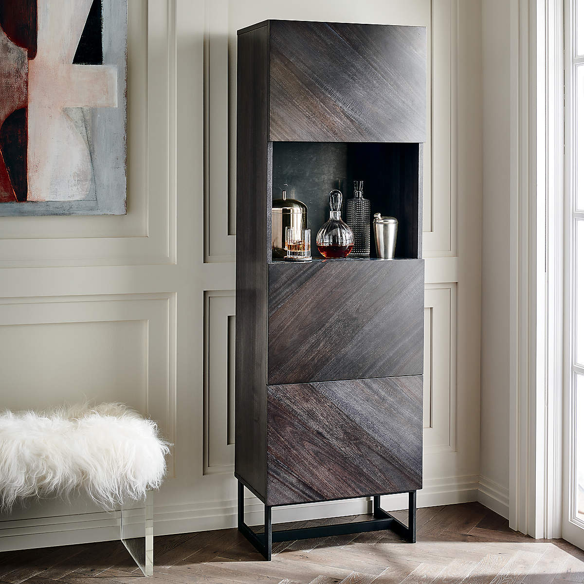 Suspend Black Marble And Dark Wood Bar Cabinet Reviews Cb2 — Planner 5d 4443