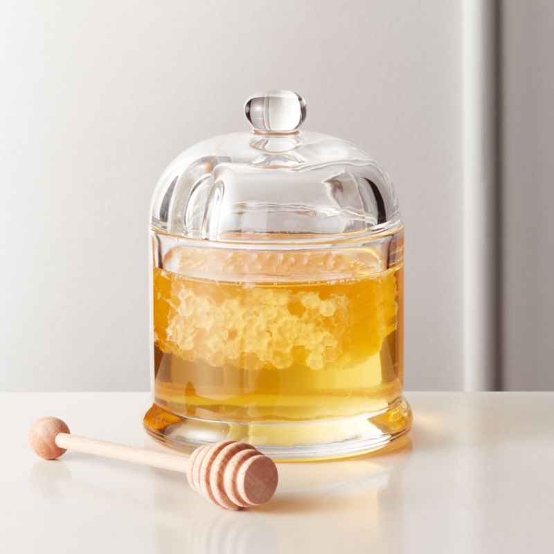 View Swarm Glass Honey Pot and Dipper details