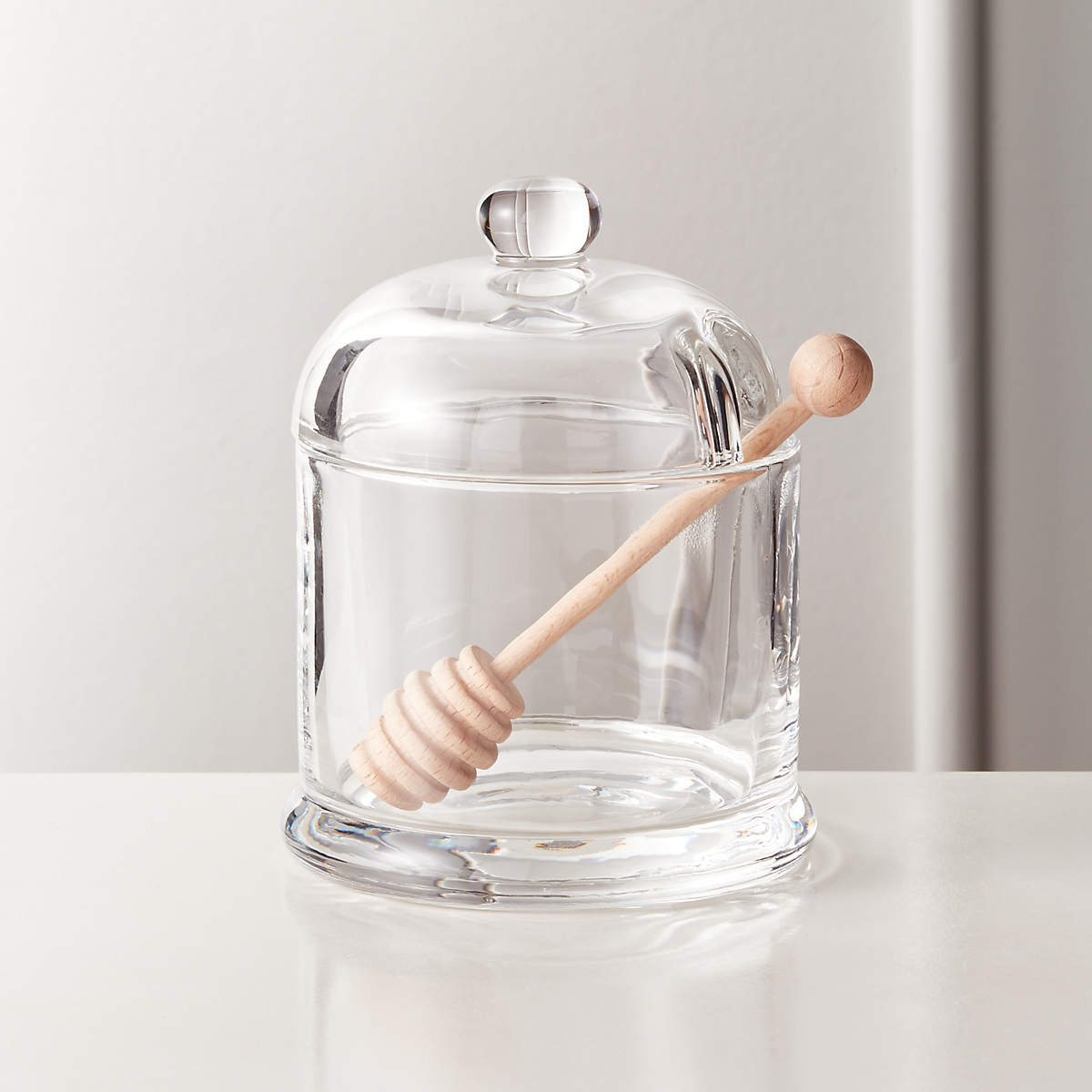 Swarm Glass Honey Pot and Dipper + Reviews | CB2