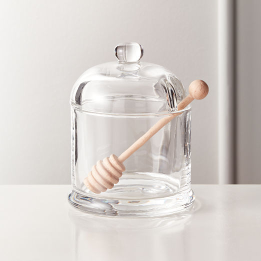 Swarm Glass Honey Pot and Dipper