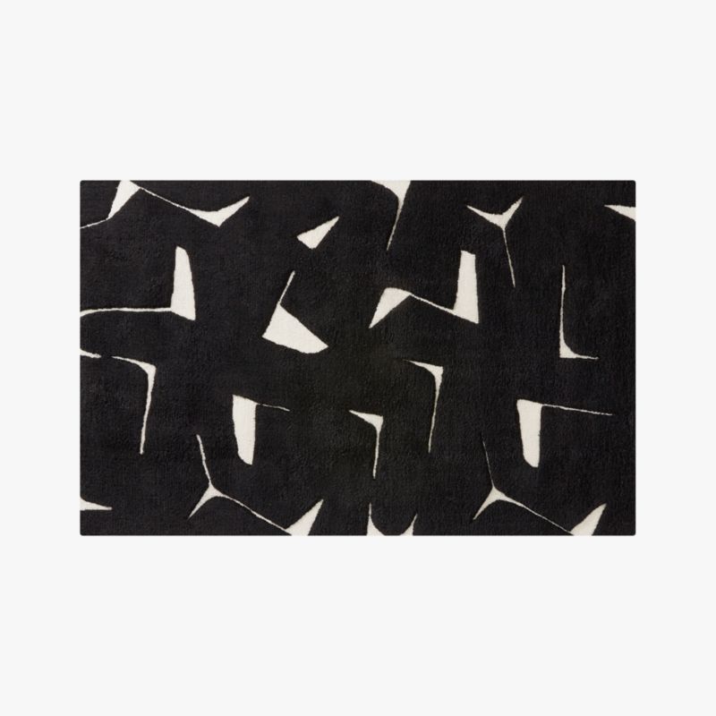 Sway Hand-Tufted Black and White Wool Area Rug 5'x8' - image 0 of 4