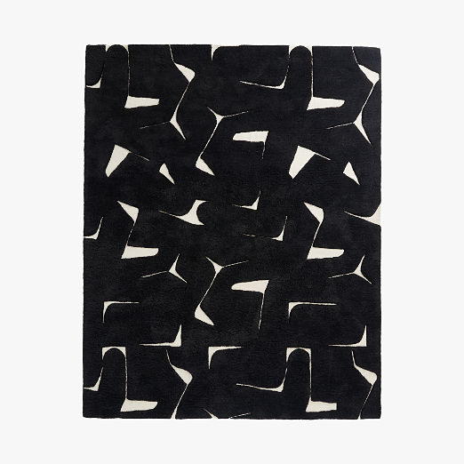 Sway Black and White Tufted Area Rug