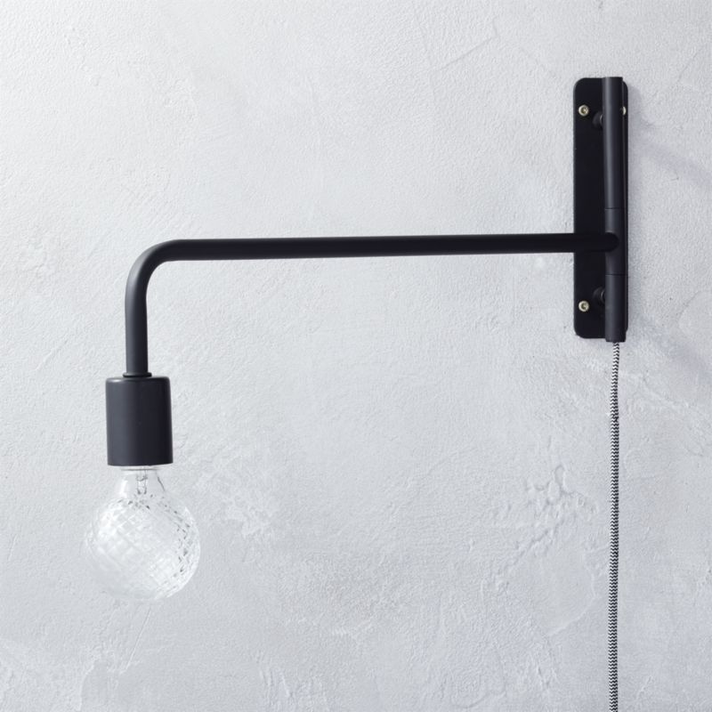 black arm wall light