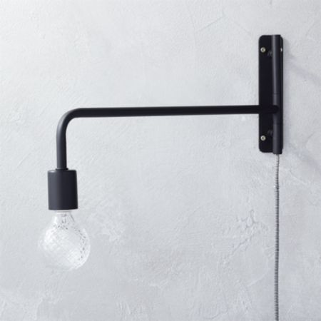 Swing Arm Black Wall Sconce