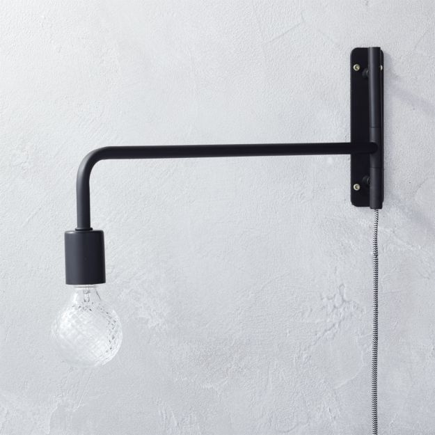 Black Swing Arm Wall Sconce