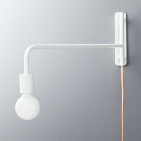 Swing Arm White Wall Sconce Reviews Cb2