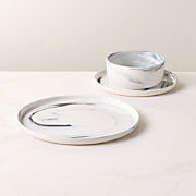 Swirl Black and White Serving Bowl by Jennifer Fisher