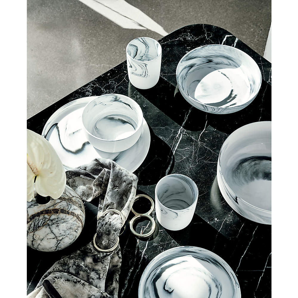 Fynn Black and White Dinnerware Set