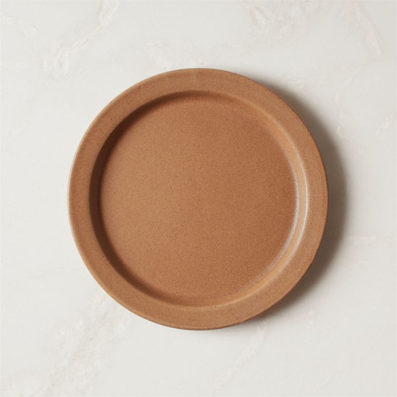 View Swoon Caramel Brown Salad Plate with Reactive Glaze details