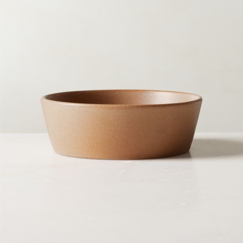 View Swoon Caramel Brown Soup Bowl with Reactive Glaze details