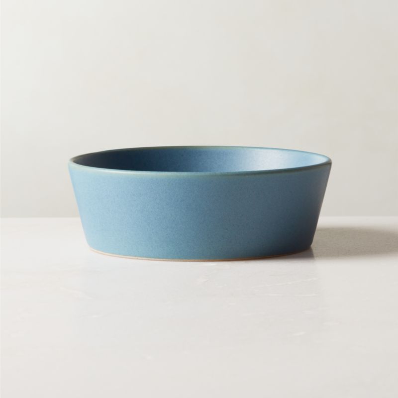 View Swoon Blue Soup Bowl with Reactive Glaze details