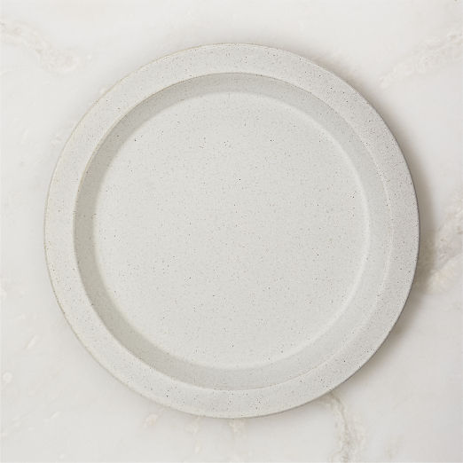 Swoon Off-White Dinner Plate with Reactive Glaze