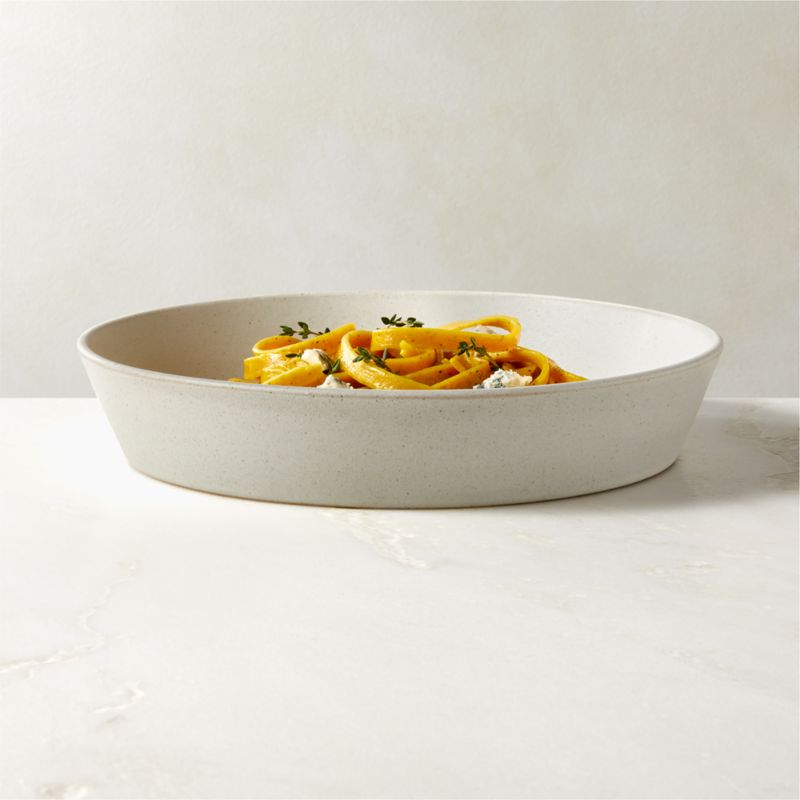 Swoon Off-White Pasta Bowl with Reactive Glaze - image 1 of 6