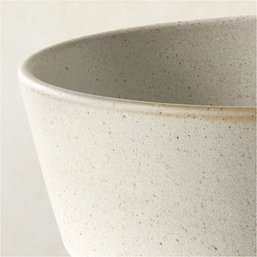 Swoon Off-White Soup Bowl with Reactive Glaze