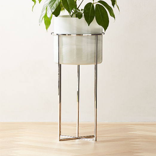 Syd Large Glass Planter with Stand