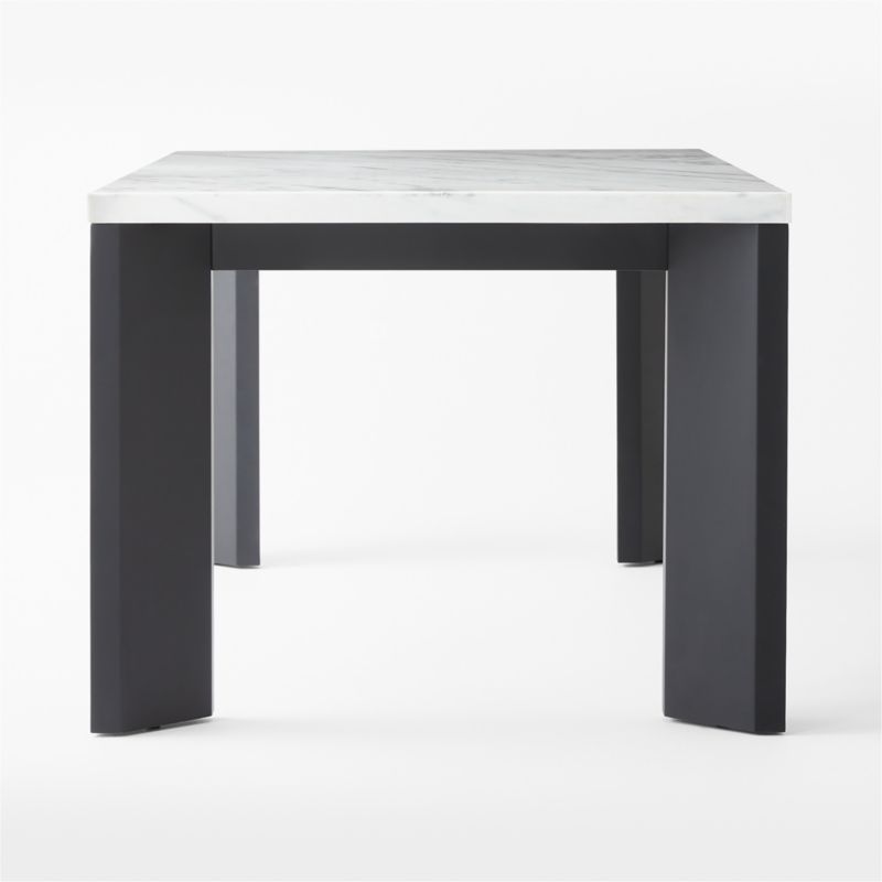 Sydney Rectangular Carrara Marble Dining Table with Black Steel Legs 72'' - image 6 of 9