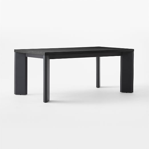 Sydney Rectangular Ebonized Oak Dining Table with Black Steel Legs 72''