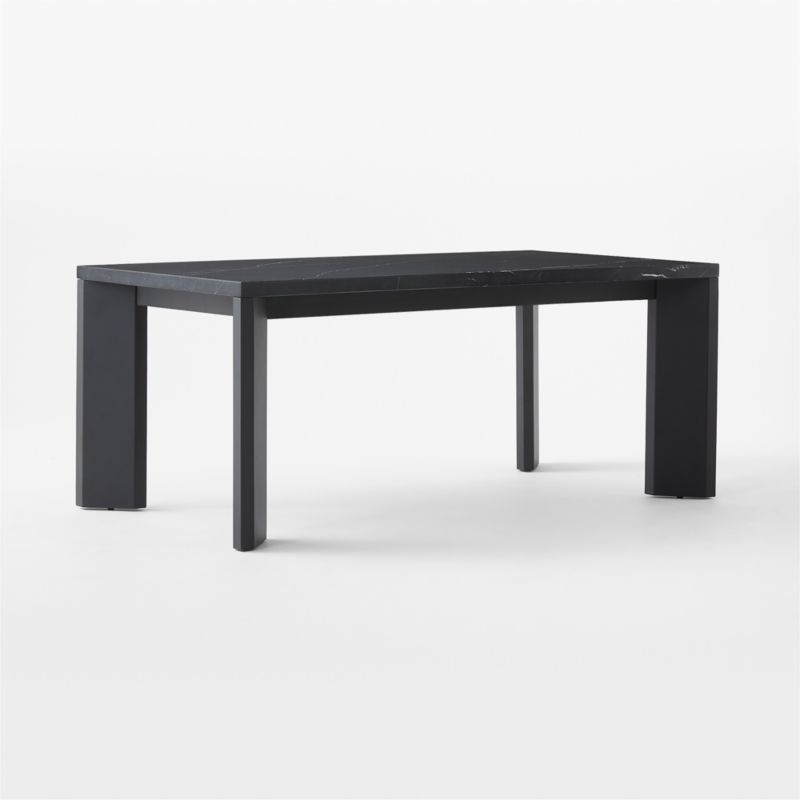 Sydney Rectangular Black Marble Dining Table with Black Steel Legs 72'' - image 6 of 10