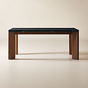 Sydney Rectangular Carrara Marble Dining Table with Black Steel Legs 72''