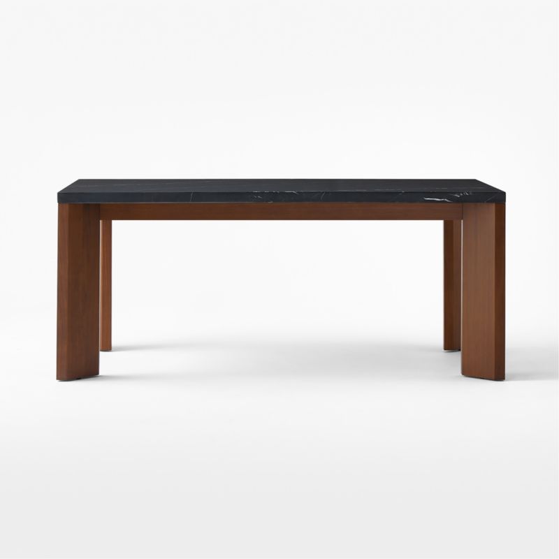 Sydney Rectangular Black Marble Dining Table with Walnut Legs 72'' - image 4 of 9