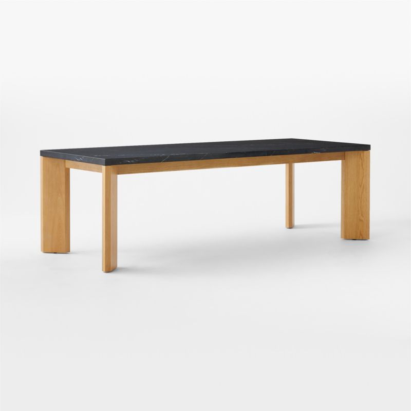 Sydney Rectangular Black Marble Dining Table with White Oak Legs 95.5'' - image 5 of 9