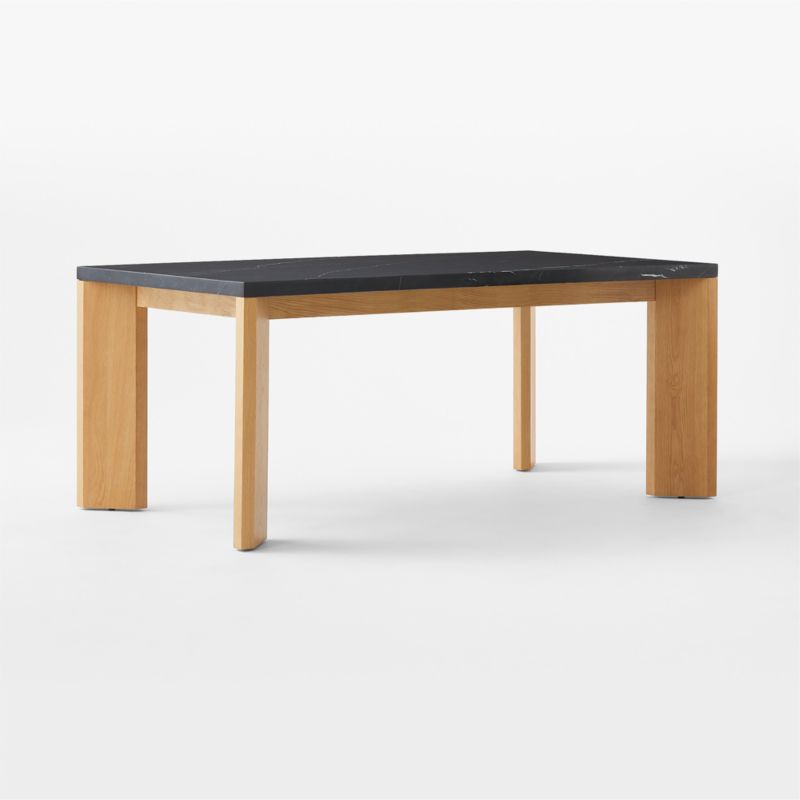 Sydney Rectangular Black Marble Dining Table with White Oak Legs 72'' - image 5 of 9