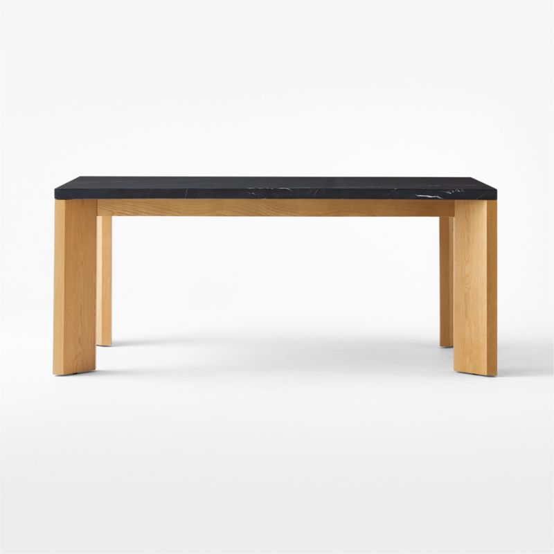 Sydney Rectangular Black Marble Dining Table with White Oak Legs 72'' - image 4 of 9