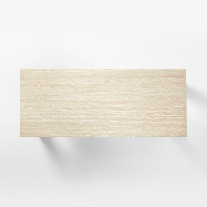 Sydney Rectangular Travertine Dining Table with White Oak Legs 95.5'' - image 10 of 11