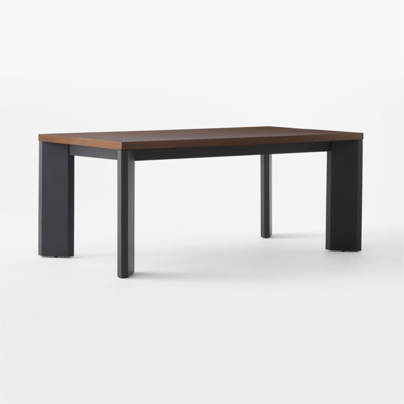 Sydney Rectangular Walnut Dining Table with Black Steel Legs 72'' - image 4 of 8