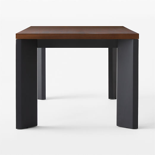 Sydney Rectangular Walnut Dining Table with Black Steel Legs 72''