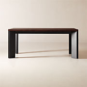 Sydney 72'' Rectangular White Oak Dining Table with Black Steel Legs