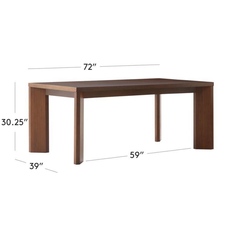 View Sydney Rectangular Walnut Dining Table 72'' - image 3 of 8