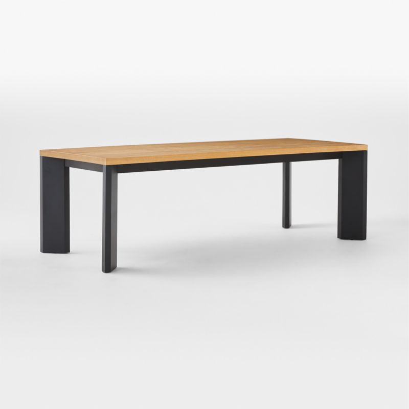 Sydney Rectangular White Oak Dining Table with Black Steel  Legs 95.5'' - image 4 of 8