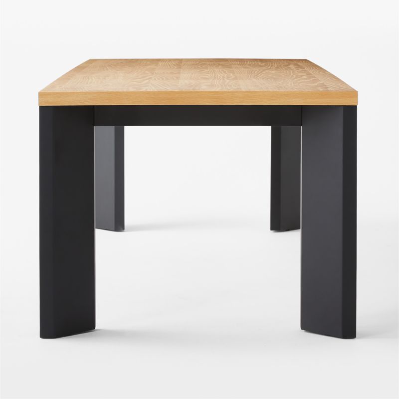 Sydney Rectangular White Oak Dining Table with Black Steel  Legs 95.5'' - image 5 of 8