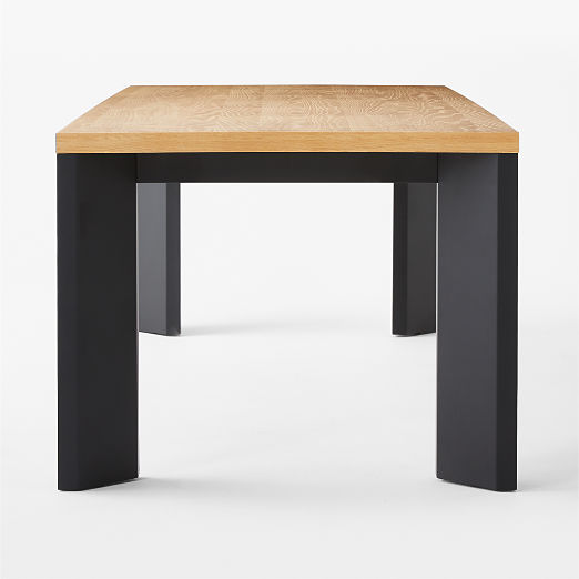 Sydney Rectangular White Oak Dining Table with Black Steel  Legs 95.5''