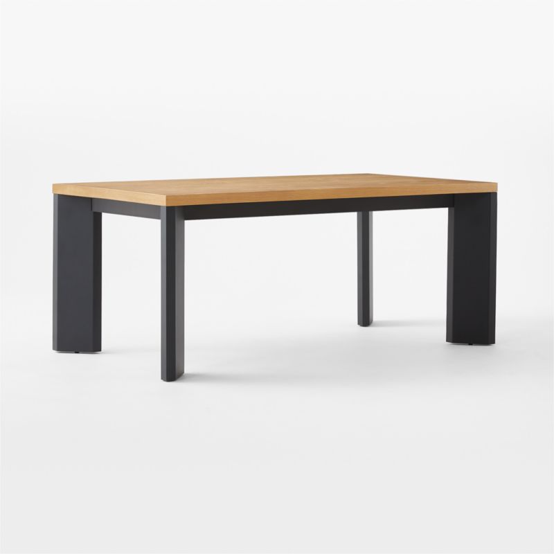 Sydney Rectangular White Oak Dining Table with Black Steel Legs 72'' - image 4 of 8