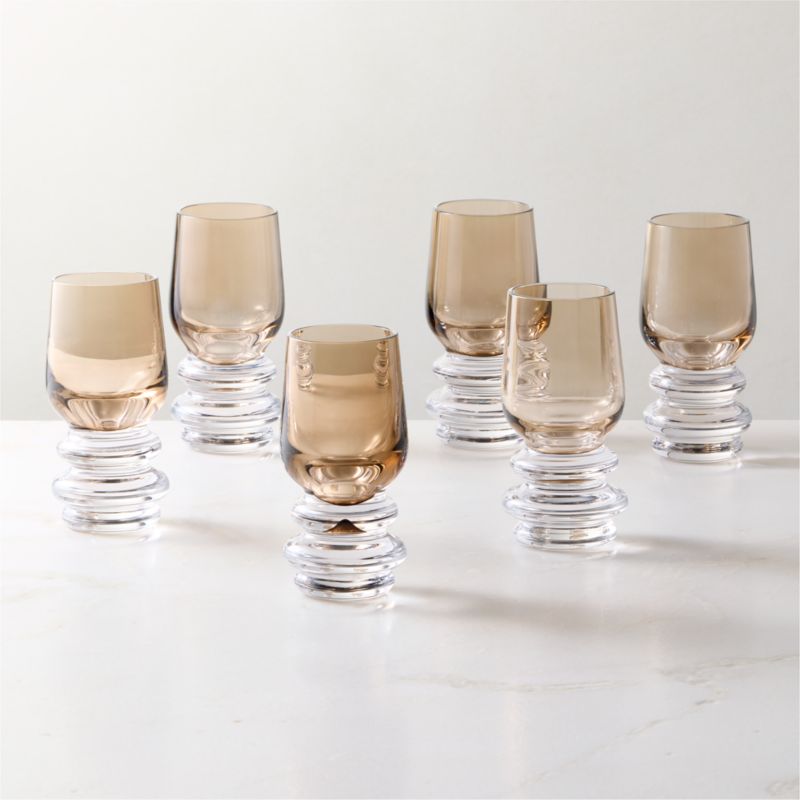 Sylas Brown Tasting Glasses Set of 6 - image 2 of 3