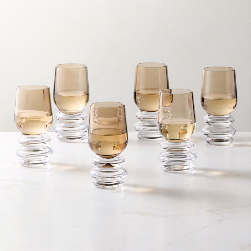View Sylas Brown Tasting Glasses Set of 6 details